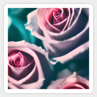 Large Pink Roses Sticker